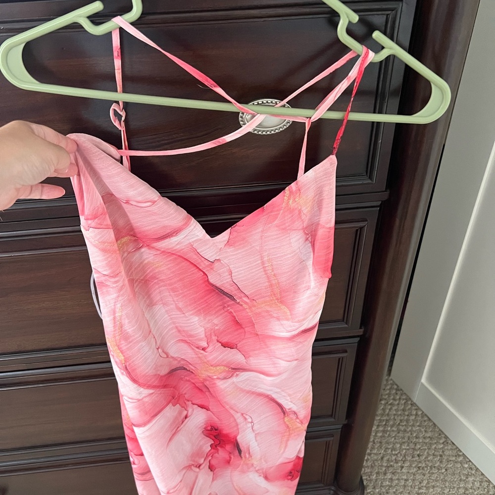 Lulu's Blush and Coral Strappy Dress